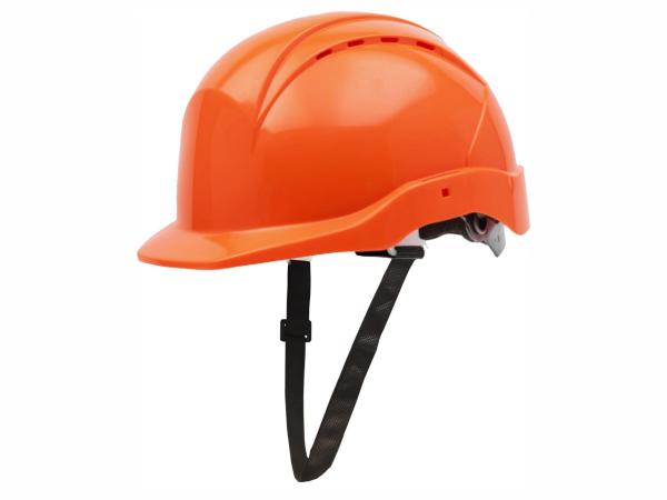 Nitras Head Protect 9500 Schutzhelm mit Größenregulierung und Kinnriemen, orange